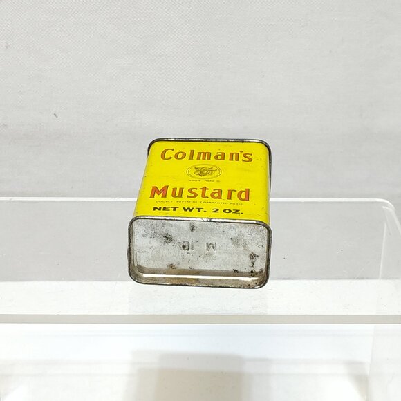 Colman's Bull's Head Mustard Spice Tin 2 Oz Collectible Décor Tin England VTG - Picture 5 of 6